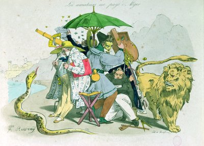 Pintores y escritores aficionados en Argelia, 1830 de Felix Auvray